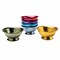 Vintage-Style Multi-Colored Aluminum Ice Cream Footed Bowls Keeps Cold Set of 6